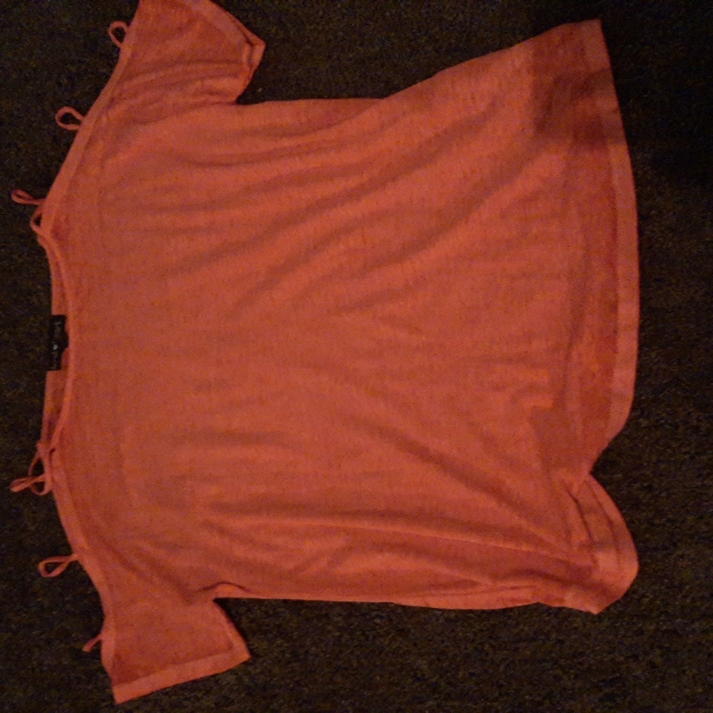 Pink shoulder strap tshirt size large